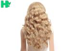Fashion Prom Charming Curly Long Synthetic Wigs Blonde Hair Color