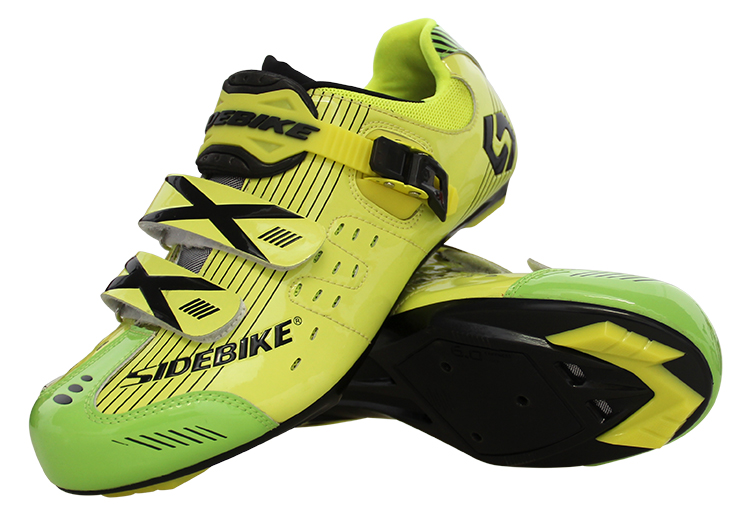 Anti Skid Fluorescent Cycling Shoes , Road Bike Riding Shoes Low Wind Resistance