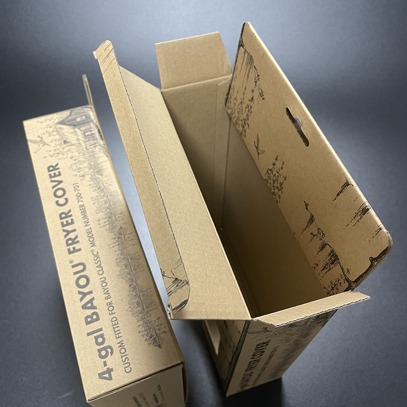 OEM Cardboard Display Box Kraft Paper Hang Box Packaging With Transparent Window