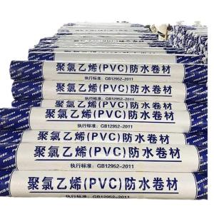 China Pvc Single Ply Membrane Waterproof Sheet Fleece Backed For Plat Roof Pvc Sheet Membrane factory