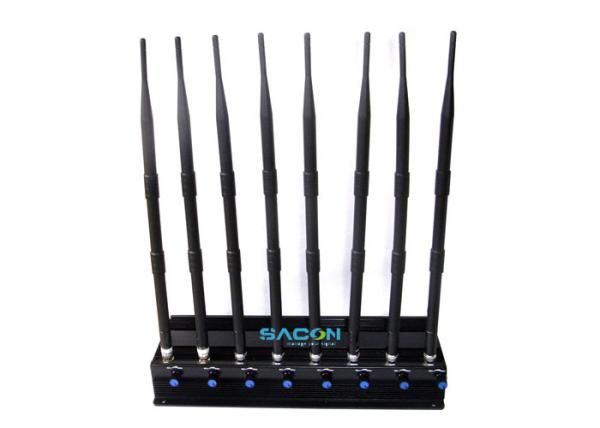 China 18w Power Mobile Phone Blocker Jammer Long Distance With 3 Cooling Fans Inside factory