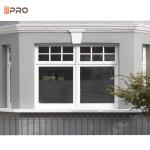 Sound Insulation Aluminum Casement Windows Powder Coating Double Glazed