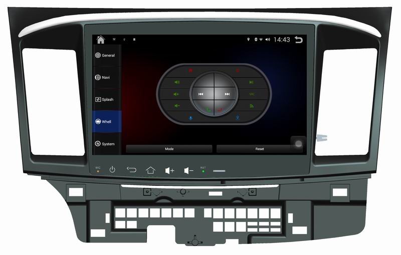 Ouchuangbo car media dvd android 4.4 system for Mitsubishi lancer 2015 with Quad Core 16G HD 1024*600
