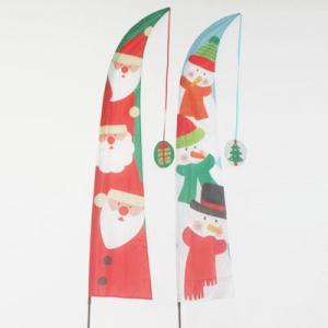China Christmas Garden Flag Sant Claus and Snowman factory