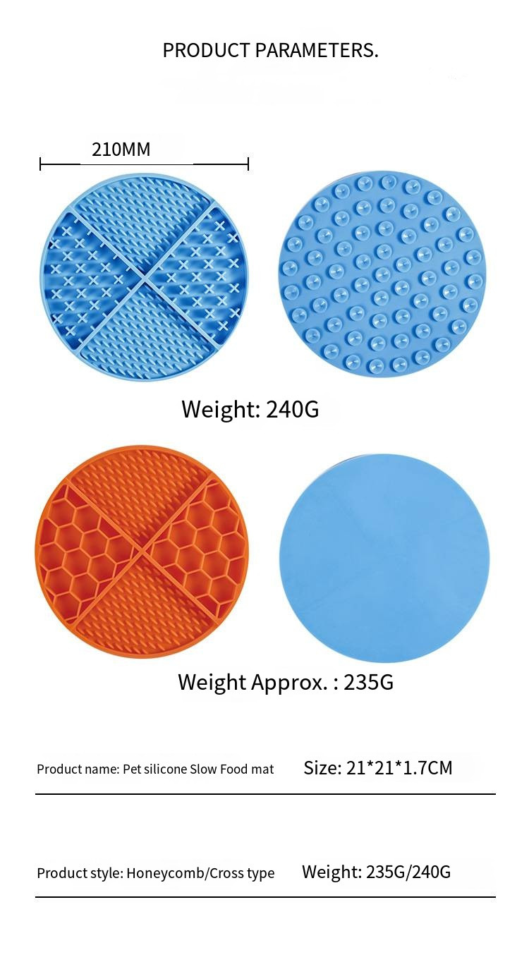 New Pet Honeycomb Licking Pad Anti-Choking Anti-Vomiting Stress-Relieving Pet Slow Food Mat