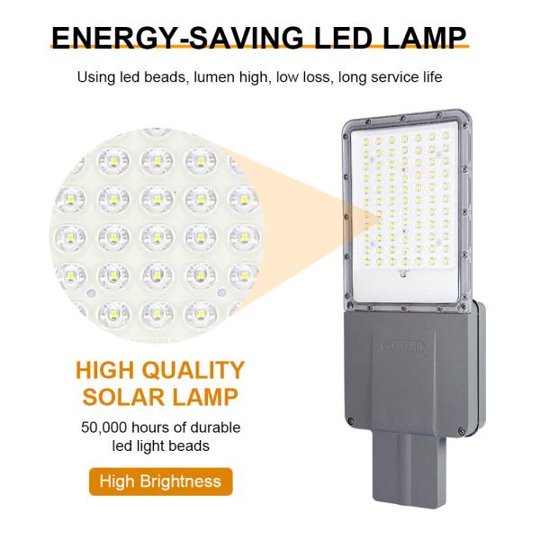 DC12V High Lumen LED Solar Street Light Wall Pole Mounted For Outdoor Illuminati