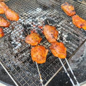 China Antirust Folding Outdoor Portable Bbq Grill 21.75 Inch Diameter Fire Bowl factory
