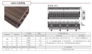 China Chinese Manufacturers Flush Grid Modular Belt 4809 Pitch 57.15mm Sale factory