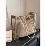 Large-Capacity Transparent Bag Women'S New Trendy PVC Mother-In-Law Jelly Bag