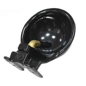 China Cast Iron Enameled Livestock Water Drinking Bowl With 4 Holes Mounting On Pipe factory