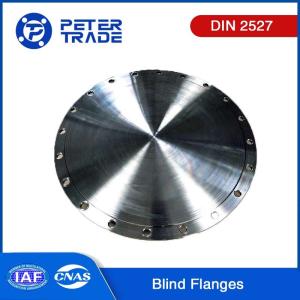China DIN 2527 PN 6 A105 A350LF2 Carbon Steel/ A182 F304 316 316L Stainless Steel Blind Flange BLFF Flat Face for Pipelines factory