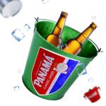 Alcohol Metal Wine Bucket 500ml 750ml 4 Color Print With Handle