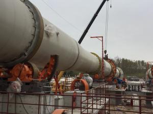 China Burner Gypsum 2.2×6.5M 14t/H Cement Rotary Kiln For Mining Equipment factory