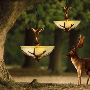 China American Vintage Style Resin Antler Chandelier Ceiling Deer Horn Pendant Lights (WH-AC-32) factory