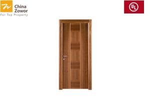 China 3X7 Feet 1 Hour Fire Rated Metal Doors With Glass/ Dark Gray/ Powder Coated Finish factory