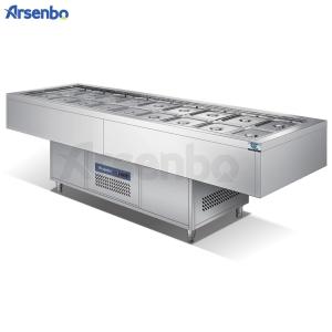 China 50-60Hz Commercial Pizza Prep Tables , Multiscene Pizza Preparation Refrigerator factory