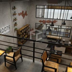 China 3mm MDF Coffee Shop Display EPE Cotton Packaging Coffee Shop Kiosk factory