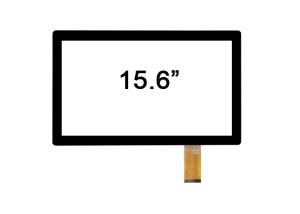 China Capacitive 15.6 Inch Anti Glare Touch Screen Glass Monitor 10 Point For Computer factory