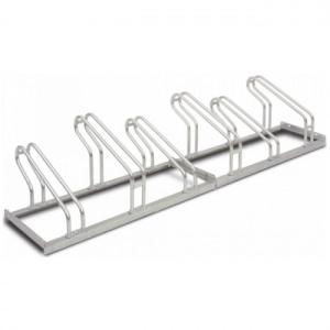 China 6 Hoop Bike Rack Hardware Fabrication Commercial Bike Parking Rack factory