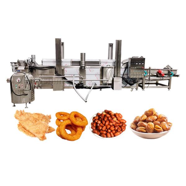 Home Automatic Continuous Belt Type Crispy Flour Slice Sheet Peanut Fryer Potato