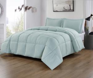 China Quilted Cationic Comforter Bedding Aqua Fabric Washable Quilt Bedding Polyester Fill factory