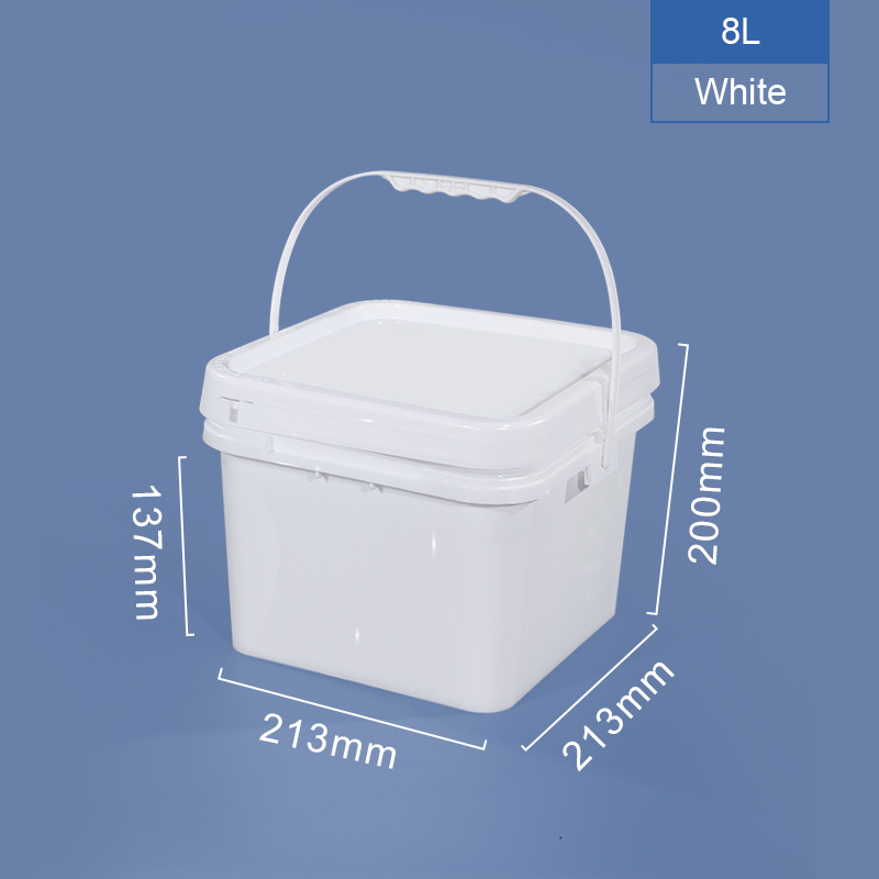 liquid fertilizer PP Round Plastic Bucket With Lid Handle Printing with Heat Transfer