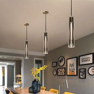 China Europe Gold Crystal Vertical Pendant Light Lighting for Living Dining Room Kitchen Hallway tube lights(WH-GP-54) factory