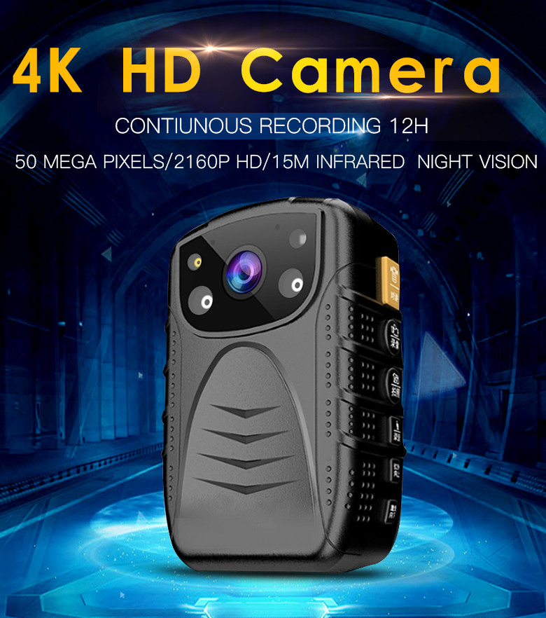 4K 5MP CMOS Hidden Body Camera Ambarella A7LA50 Support Remote Controller