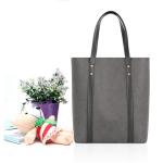 Printing Custom Shopping Bags Custom Zipper Pocket Leather Shopper Tote 13X5X15"