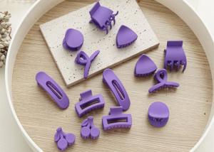 China Resin Periwinkle blue color hair clip ponytail Headpiece bangs clip shark clip girls kids accessories set factory