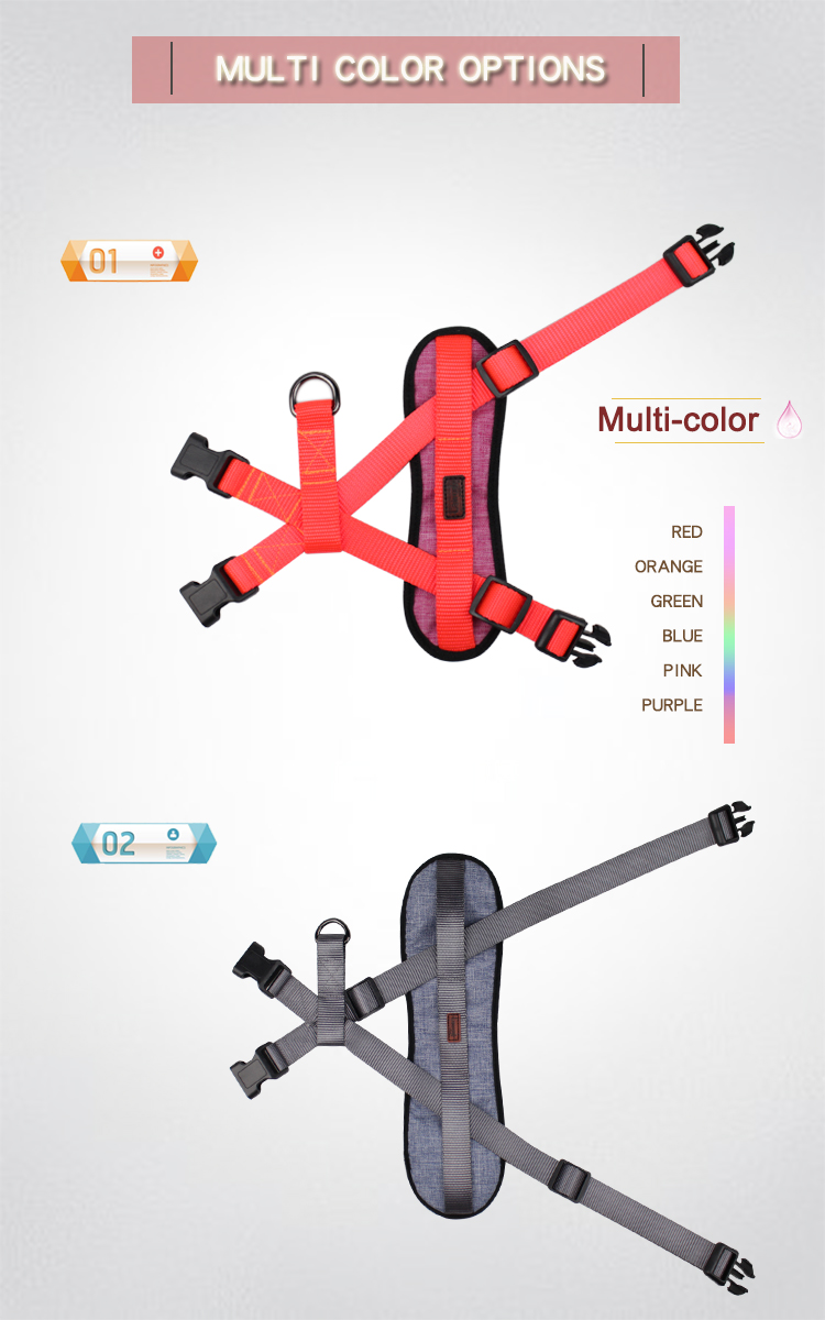 No Pull Custom Nylon Dog Harness , Easy Walk Nylon Dog Pet Harness For Walking