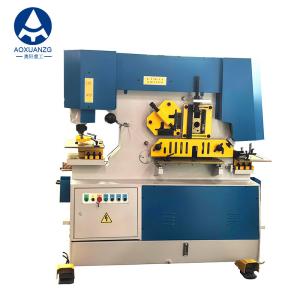 China Q35Y 90Tons 100T Hydraulic Punching Bending Cutting Machine Stamping Hole Cutter Bar Shearing Plate factory