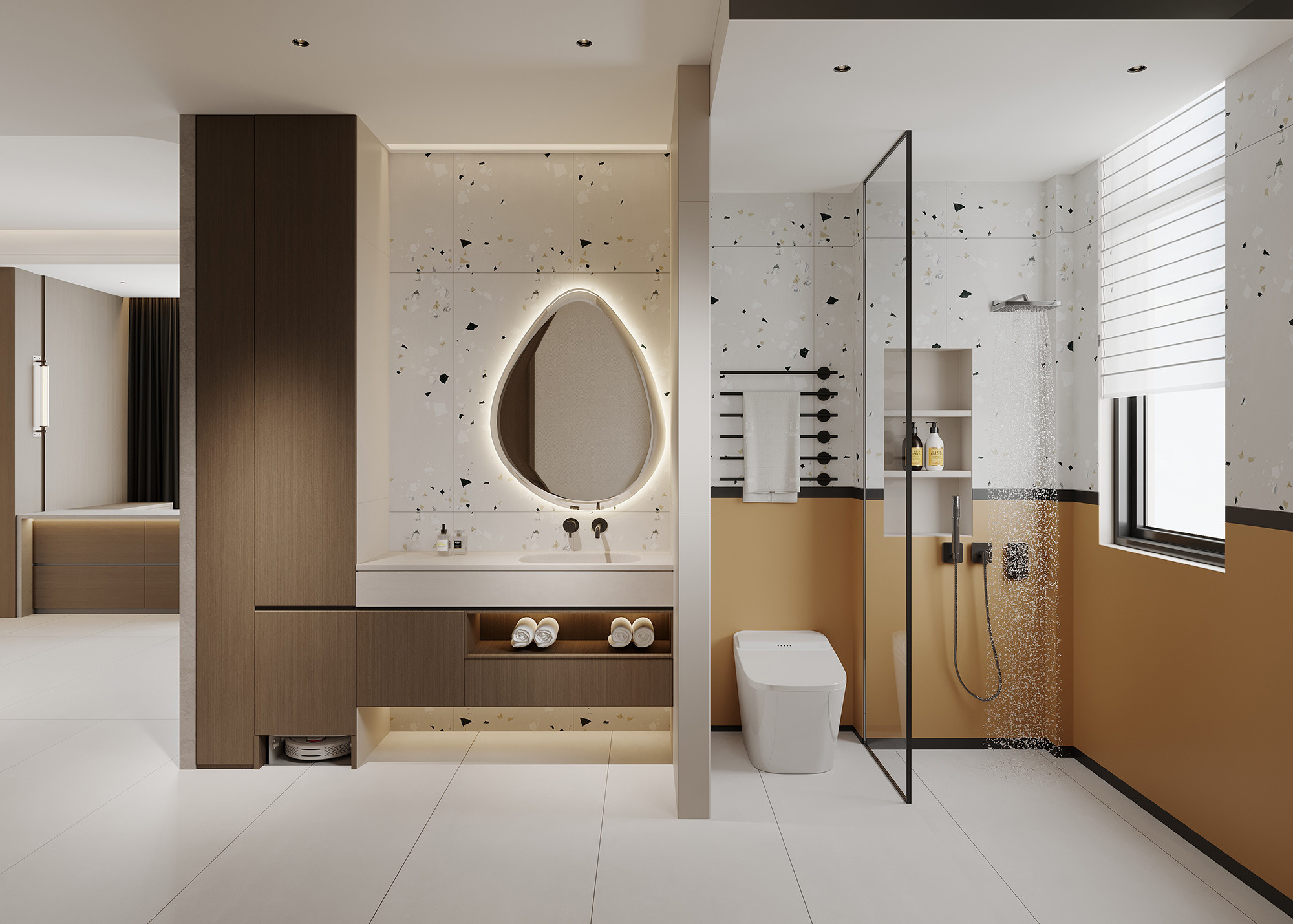 Terrazzo 600x1200mm Matt Porcelain Glazed Tiles For Living Room Durable Bedroom Floor Tile