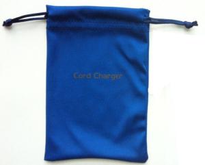 China Eco Recycled Microfiber Drawstring Bag , Glasses Microfiber Pouch With Drawstring factory