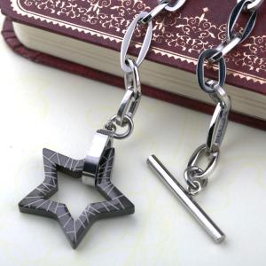 China European Charm Bracelet For Men Five-pointed star Charms, Stainless Steel Snake Chain factory