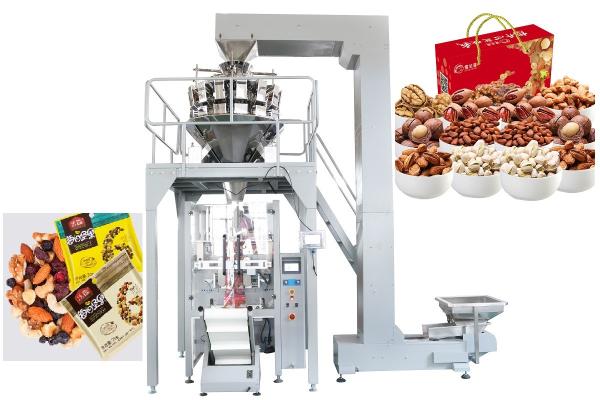 High Efficiency Automatic Multihead Weigher Packing Machine / Snack Food Bagging