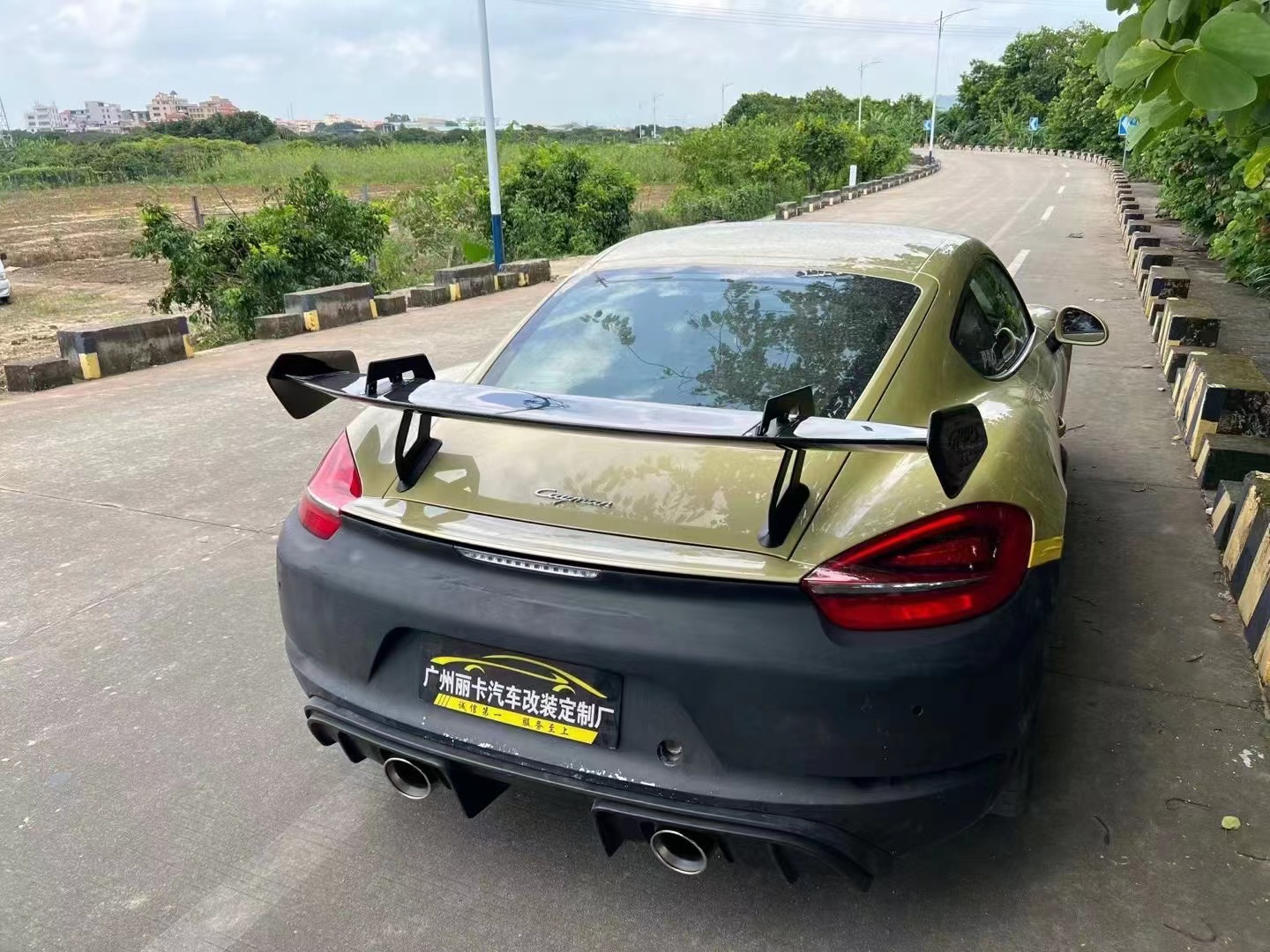 Auto Parts for Porsche 718 981 987 Carbon Fiber Spoiler 718 981 987 Upgraded GT4RS Style Tail Spoiler