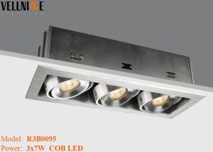 China 3x7W COB Recessed Commercial Led Downlights 3 Heads For Jewelry Store factory