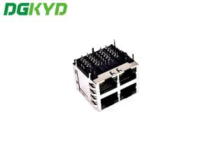 China 1 Gigabit 2x2 RJ45 Network Connector With PA66 Plastic Housing factory