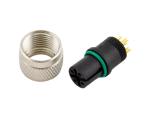 brass gold plated ip67 ip68 waterproof M12 Panel mount circular 8 pin connector