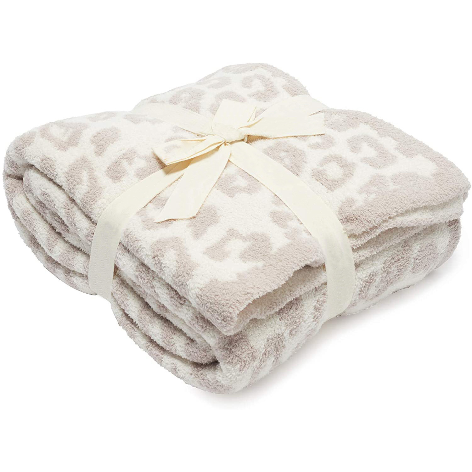 Home Appliance Comfortable Knitted Throw Blanket with Leopard Zebra Print in 22 Colors