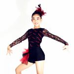 Adult Jazz Costumes Sequined Lace Long Sleeve Leotard Shorts With Side Suttles