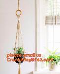 COTTON ROPE BRAIDED FLOWER POTS HOLDER, DECORATIVE MACRAME PLANT HANGERS,