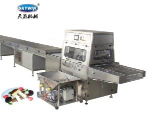 China 1000mm Width Chocolate Enrobing Machine With 14m Cooling Tunnel factory