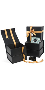 Black gift boxes with Magnetic Closure