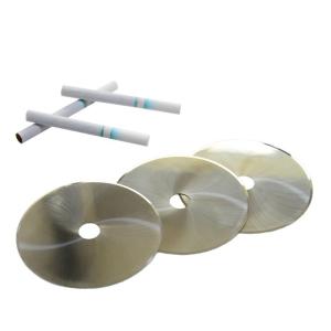 China Full Carbide Tobacco 0.3mm circular knife blade HRA89 For Hauni Cigarette Making Machine factory