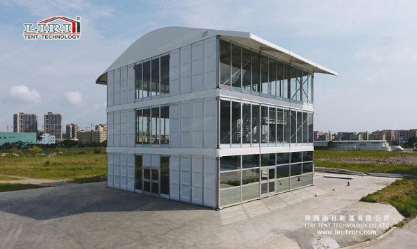 Three Floor Triple Decker Three Story Tent Clear Span Decoration with White PVC