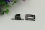 GZ factory production multi-colors square shape zinc alloy bag twist lock