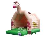 Hot sale outdoor kids horse inflatable bouncy castle made of top 0.55mm pvc