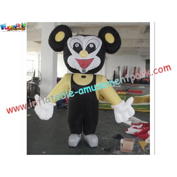 China Customized Cute Model Cartoon Moving Advertising Inflatables with double & triple stitches factory